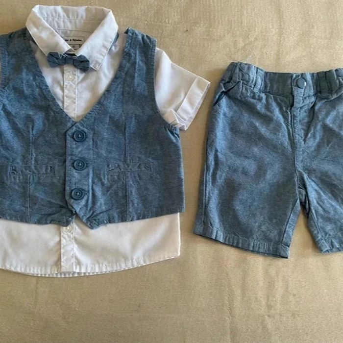 👕 Ensemble élégant chemise et short pour garçon 👕