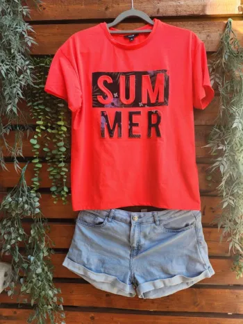 T-shirt ado fille KIABI 16 ans (S)  Imprimé "SUMMER"