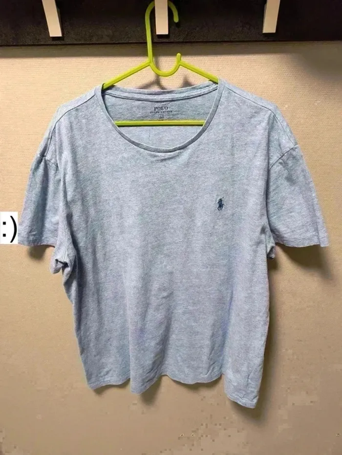 T-shirt Ralph Lauren Bleu Chinée – Taille L - photo numéro 2