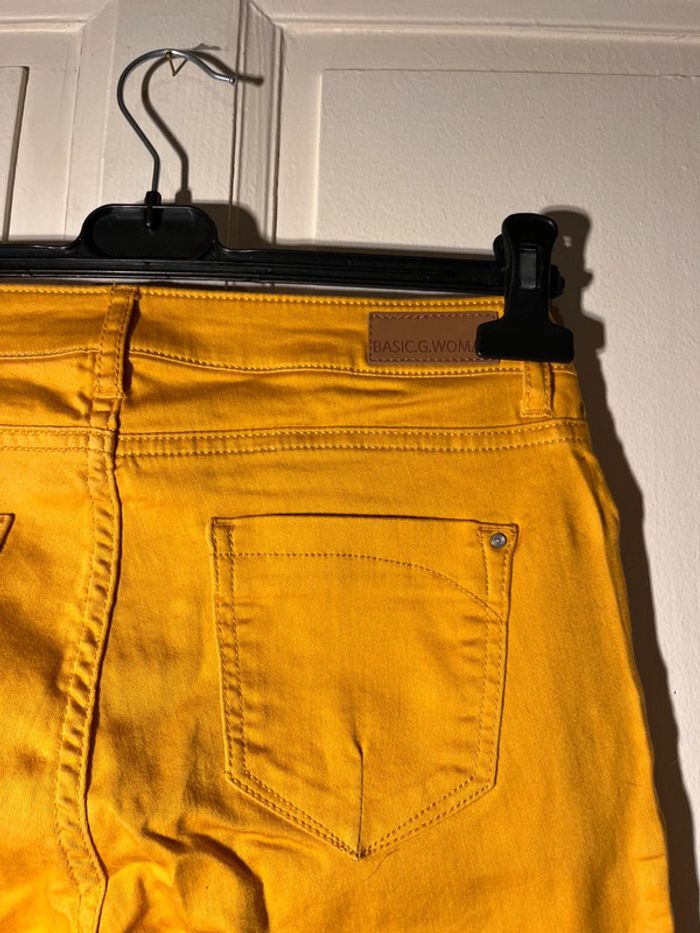Jeans slim femme 36 gémo moutarde - photo numéro 3