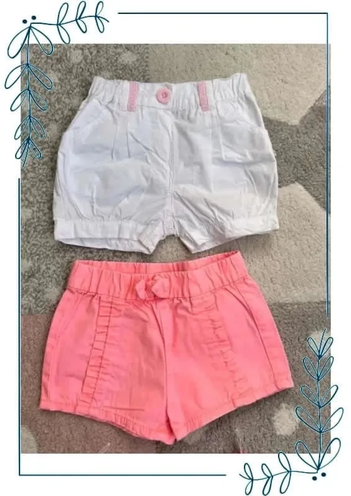 Lot de 3 shorts 80 cm fille - photo numéro 2
