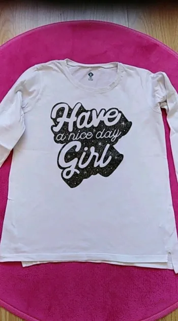 Tee shirt ML noir et blanc Z 10 ans