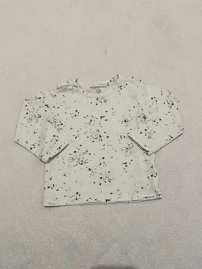 Pull NoppiesBaby 9 mois • Étoiles bleu marine • Très bon état