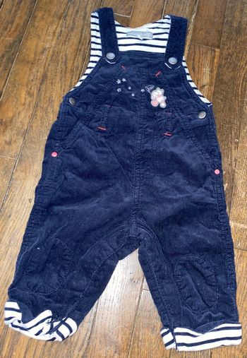 Salopette velour sergent major 3 mois