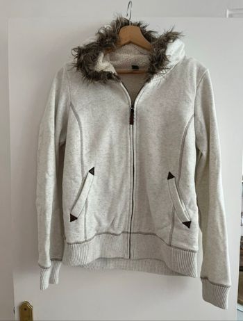 Veste beige à capuche ni