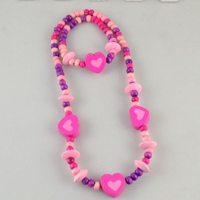 Bracelet et collier coeurs
