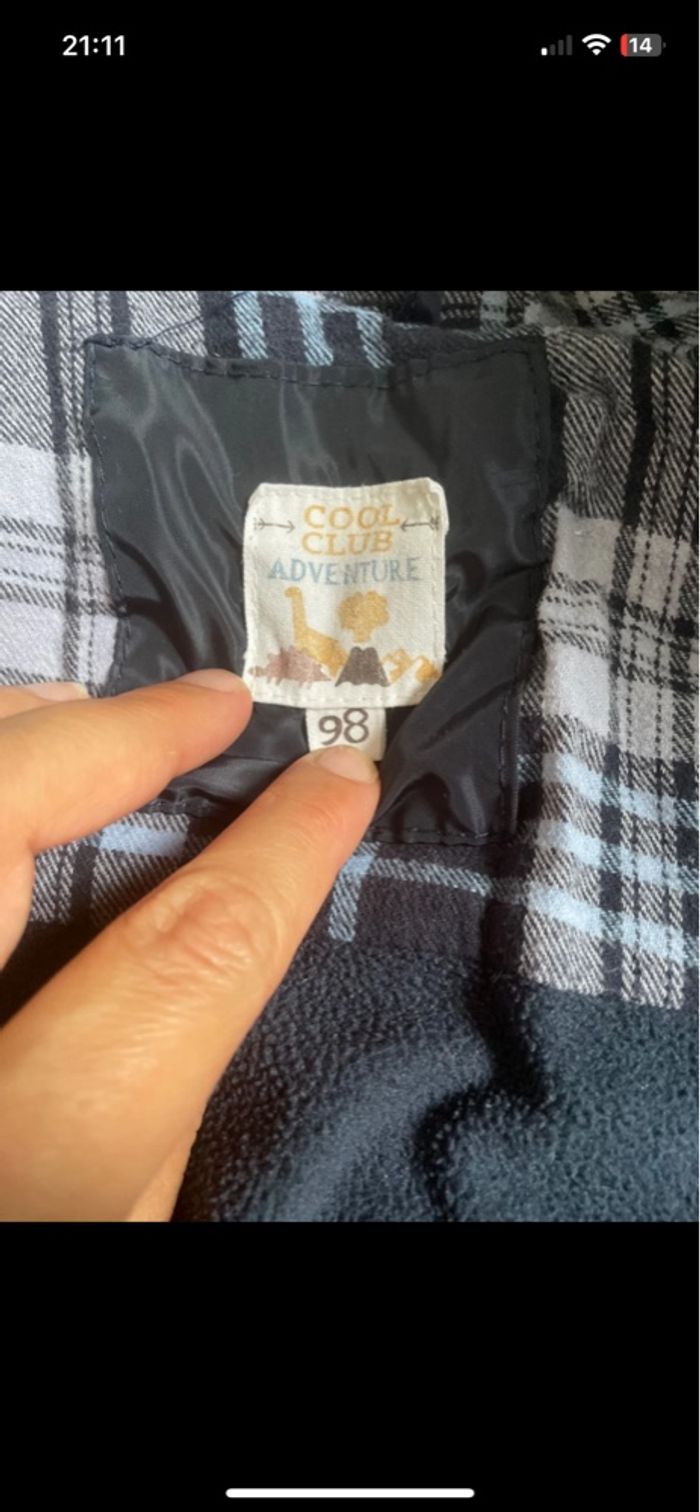 Doudoune bleue cool kid chaude 3 ans