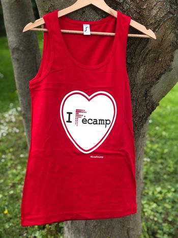 Débardeur rouge i love fecamps