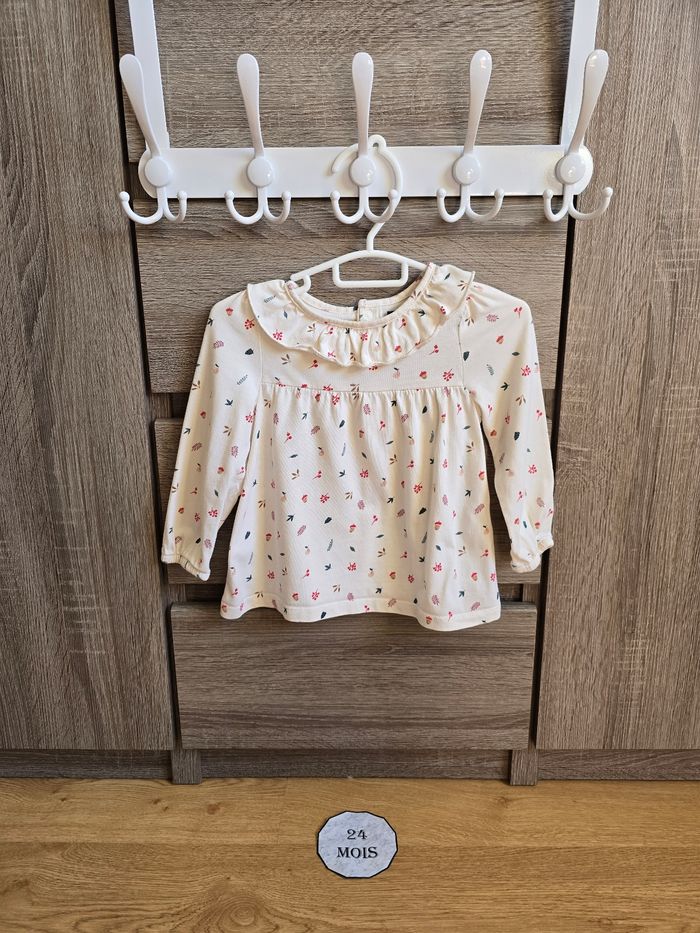 Vêtement Bébé Fille - Ensemble Salopette courte + blouse - Sergent Major - 24 mois 86 cm - photo numéro 3