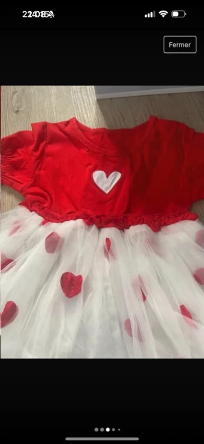 Robe bébé fille dentelle motif coeur - photo numéro 4