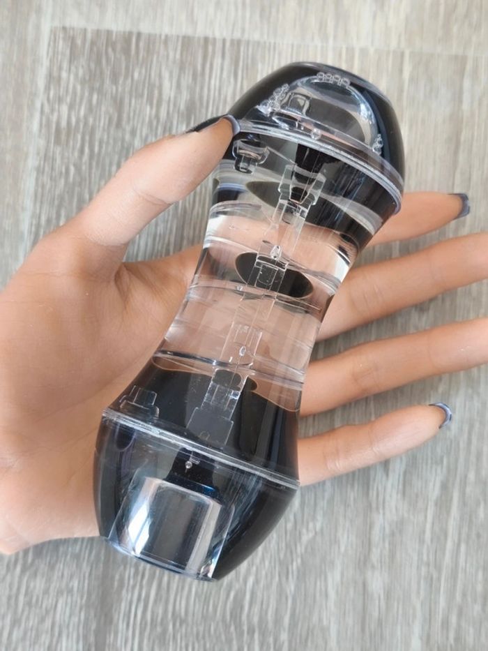 Sablier à huile en spirale apaisant noir et transparent - photo numéro 7
