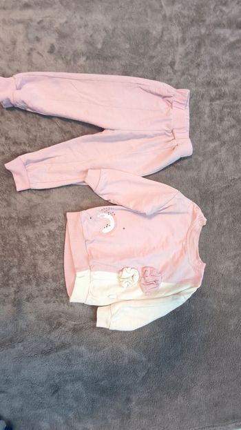 Ensemble bébé rose & beige – 18/24 mois – Excellent état