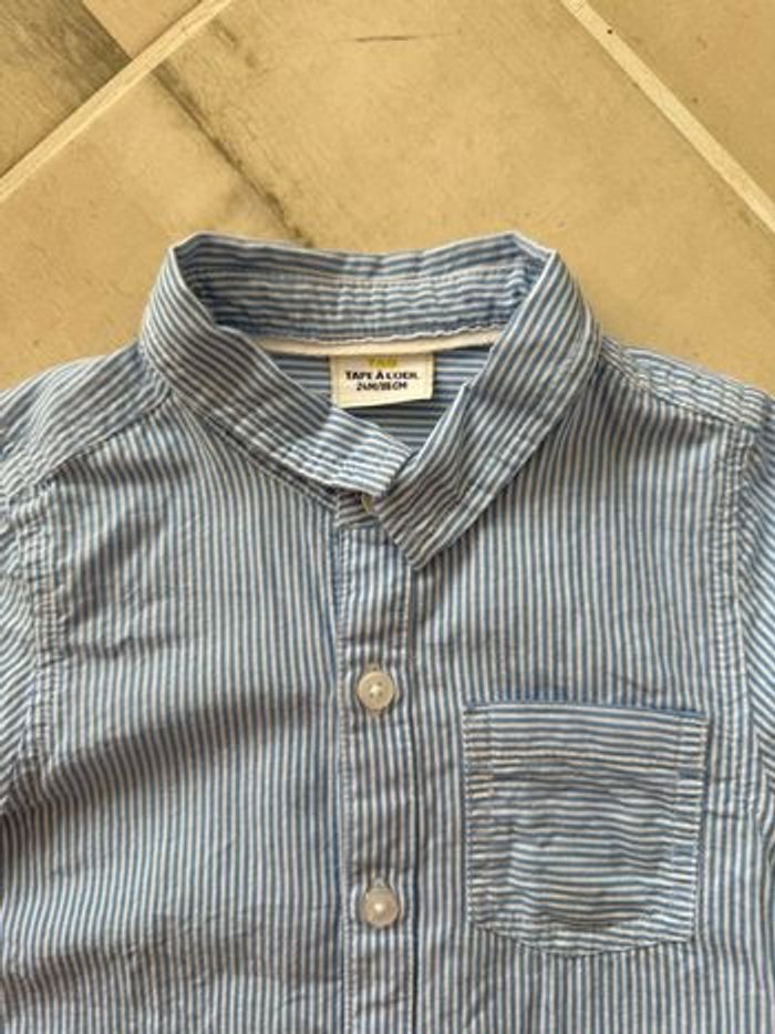 Chemise TAO bleu rayé 24 mois - photo numéro 5
