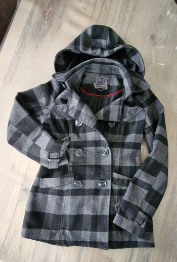 Manteau à grand carreaux