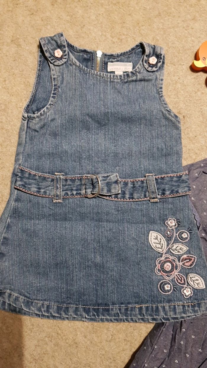 Lot de 2 robes en jean fille 9mois - photo numéro 2