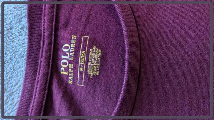 T-shirt manches longues Ralph Lauren taille M homme Bordeaux - photo numéro 3