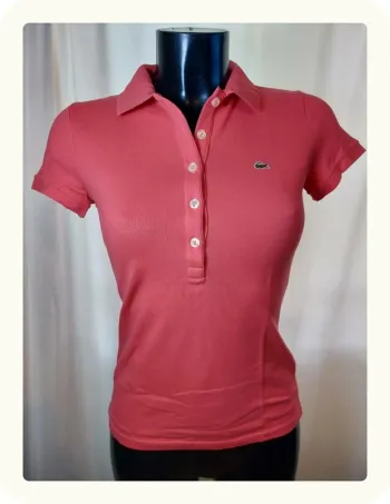 Polo rose rouge femme Lacoste
