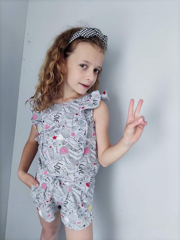 8 ans fille combishort ete
