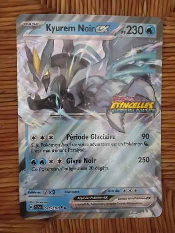 Grande carte pokémon kyurem noir ex