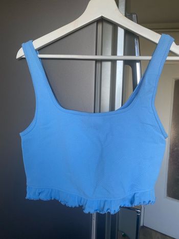 Crop top debardeur taille L bleu zara