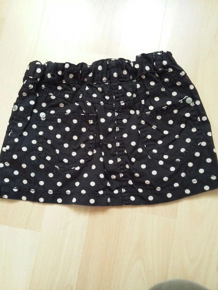 Jupe noire à pois beige - photo numéro 2