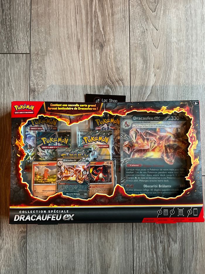 POKÉMON - COFFRET COLLECTION SPECIALE DRACAUFEU EX - FR - NEUF & DÉFAUT SCELLAGE
