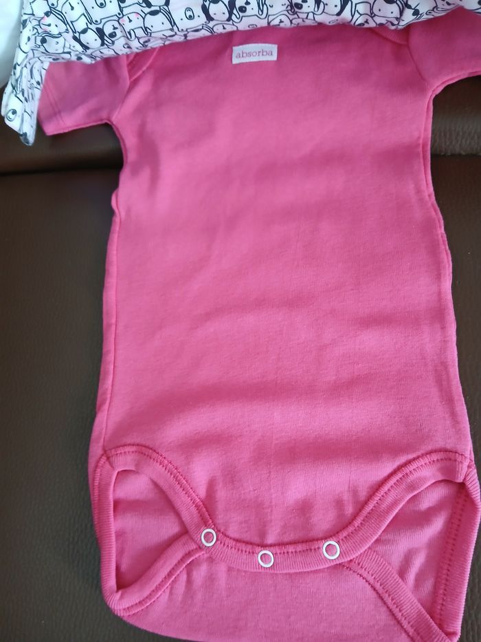 lot de 3 bodies fille manches courtes absorba 18 mois - photo numéro 2