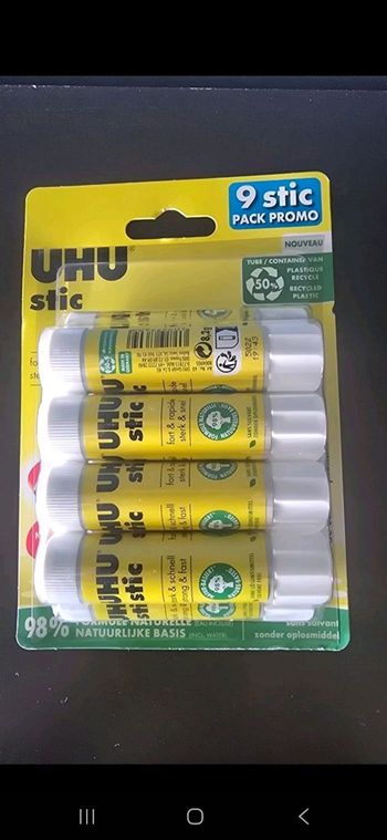 Lot de 9 batons de colles UHU stic neuf