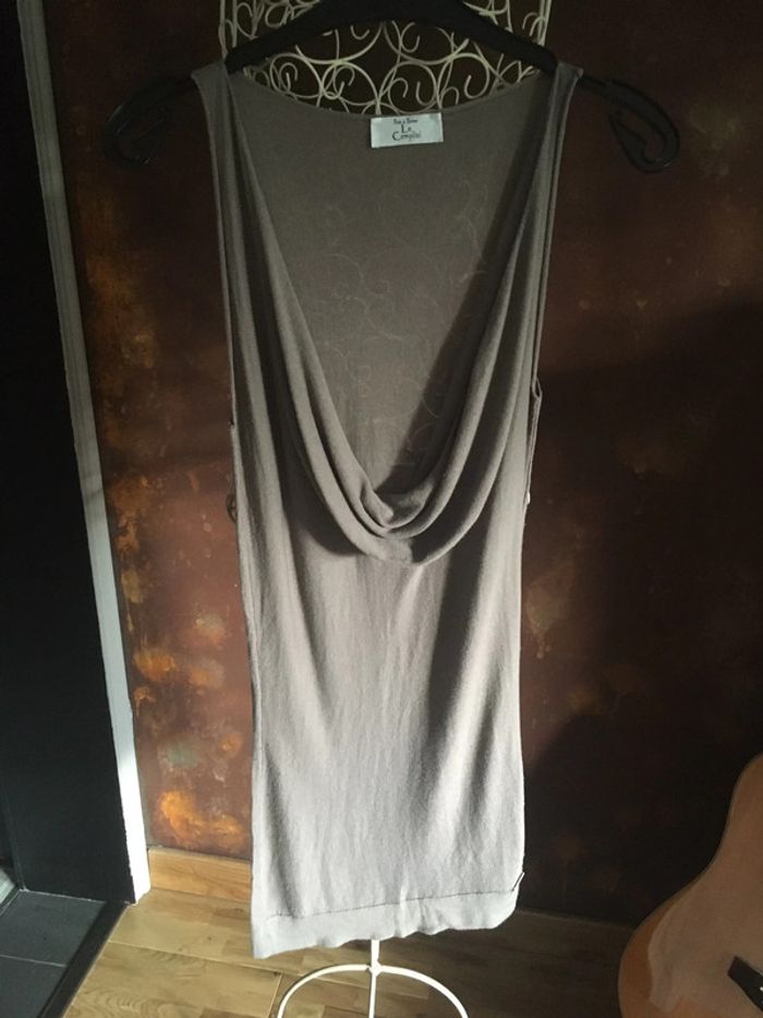 Jolie petite blouse en maille beige le complici - photo numéro 2