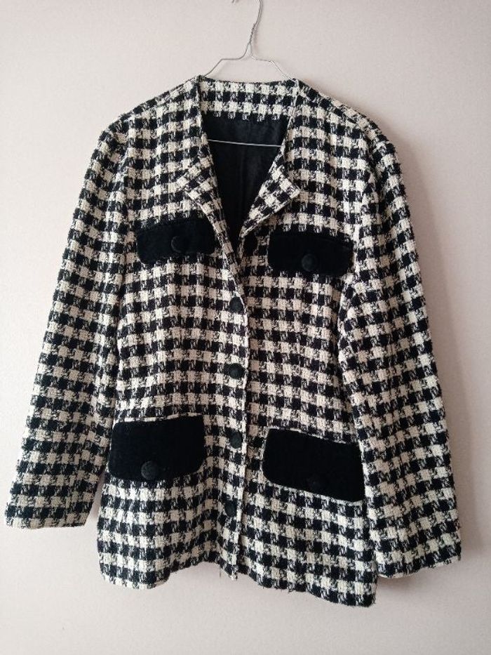 Veste femme à carreaux