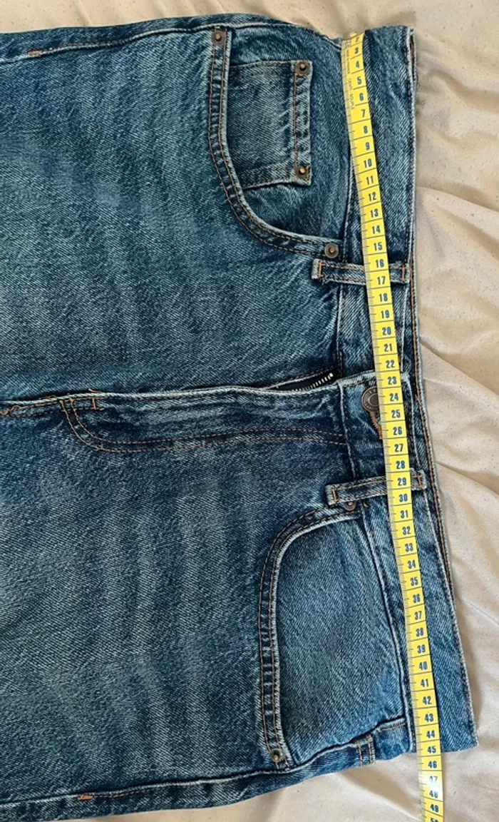 Jean droit bleu taille 38 homme bershka - photo numéro 6