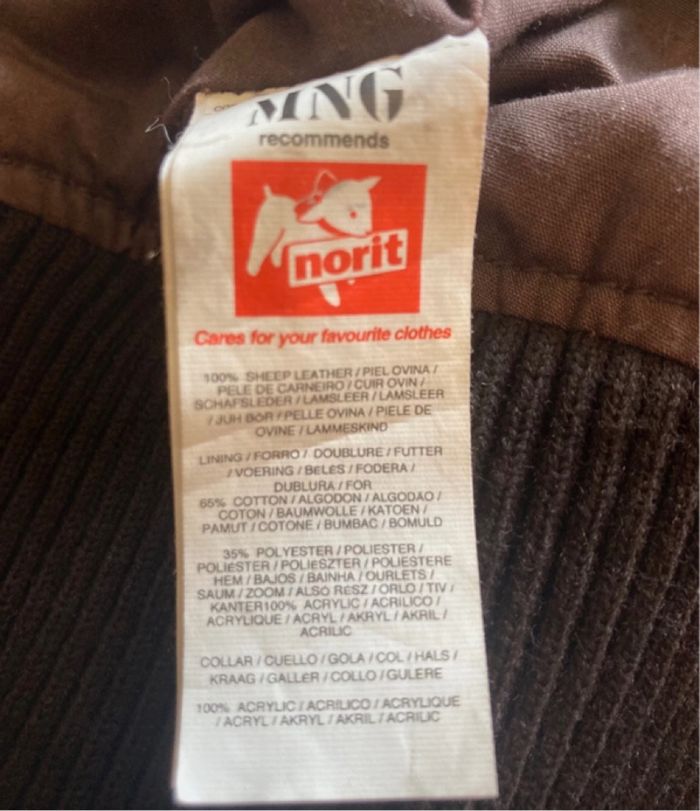 Veste , blouson , cuir de vache sans manche vintage mango - photo numéro 7