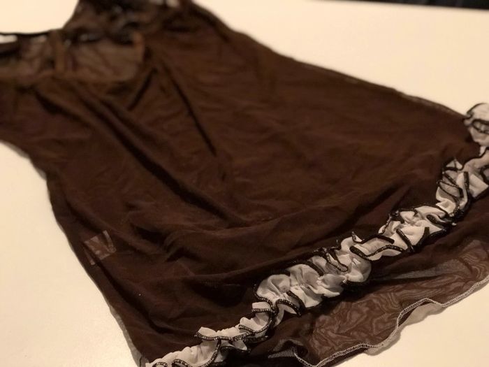 Ensemble tenue de nuit Neuf lingerie sexy nuisette + string femme - photo numéro 4