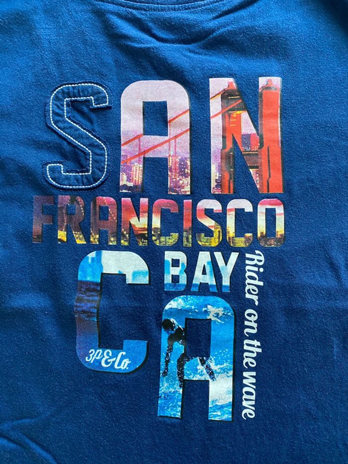 Teeshirt San Francisco 3 pommes - taille 9/10 ans - photo numéro 2