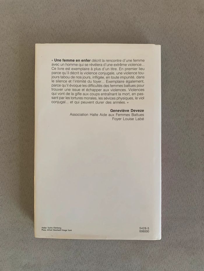 Livre une femme en enfer le drame des femmes battues ( témoignage ) - photo numéro 2