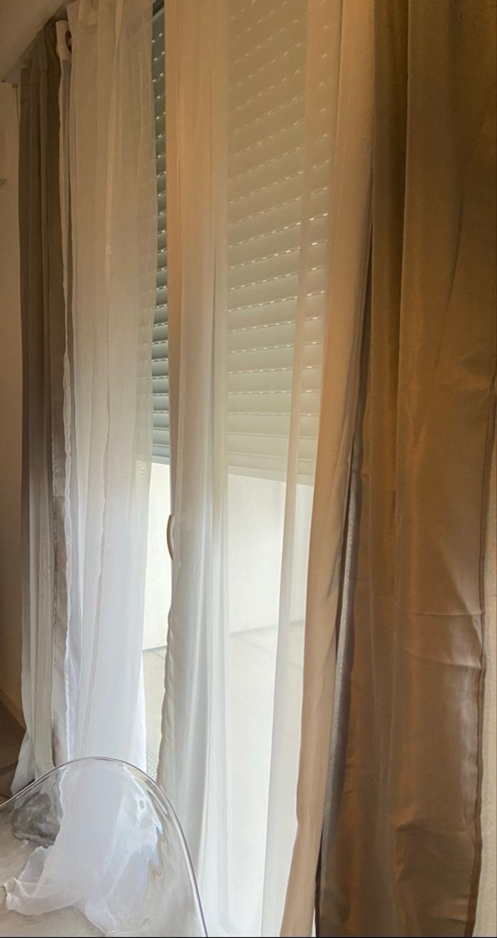 Lot 6 rideaux gris 240x140cm