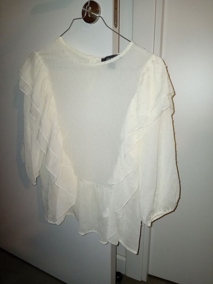 Debardeur mousseline blanc cassé