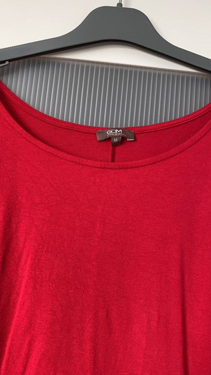 Teeshirt rouge manches trois quarts Taille M Grain de Malice - photo numéro 2