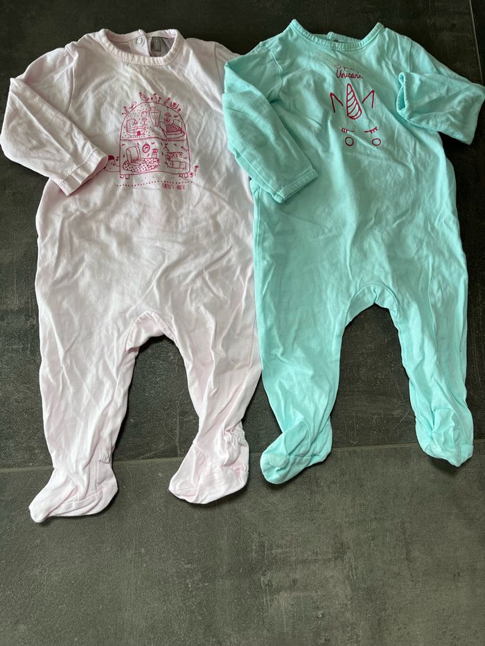 Lot de 2 pyjamas légers fille 9 mois Orchestra