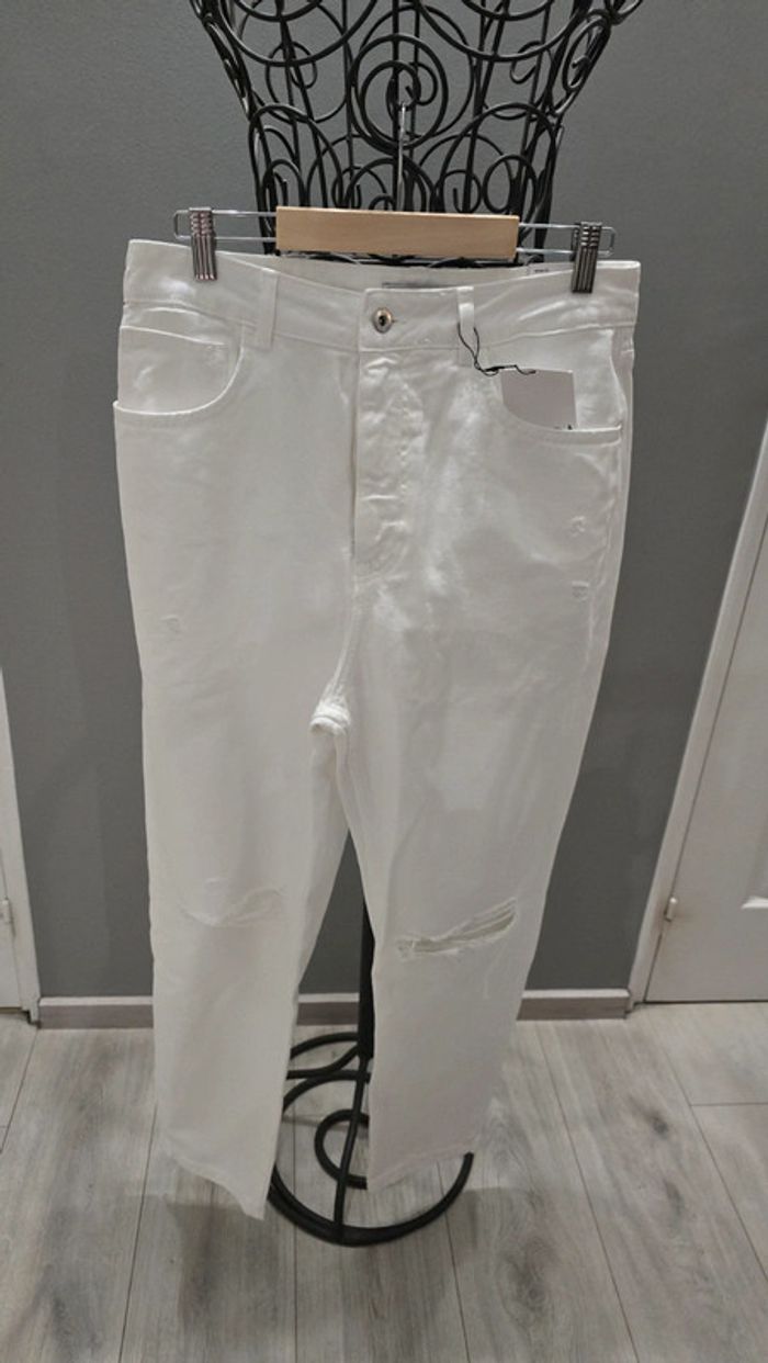 Jeans Zara troué mom fit