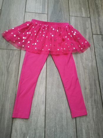 Legging Lupilu avec tutu à cœurs rose fushia