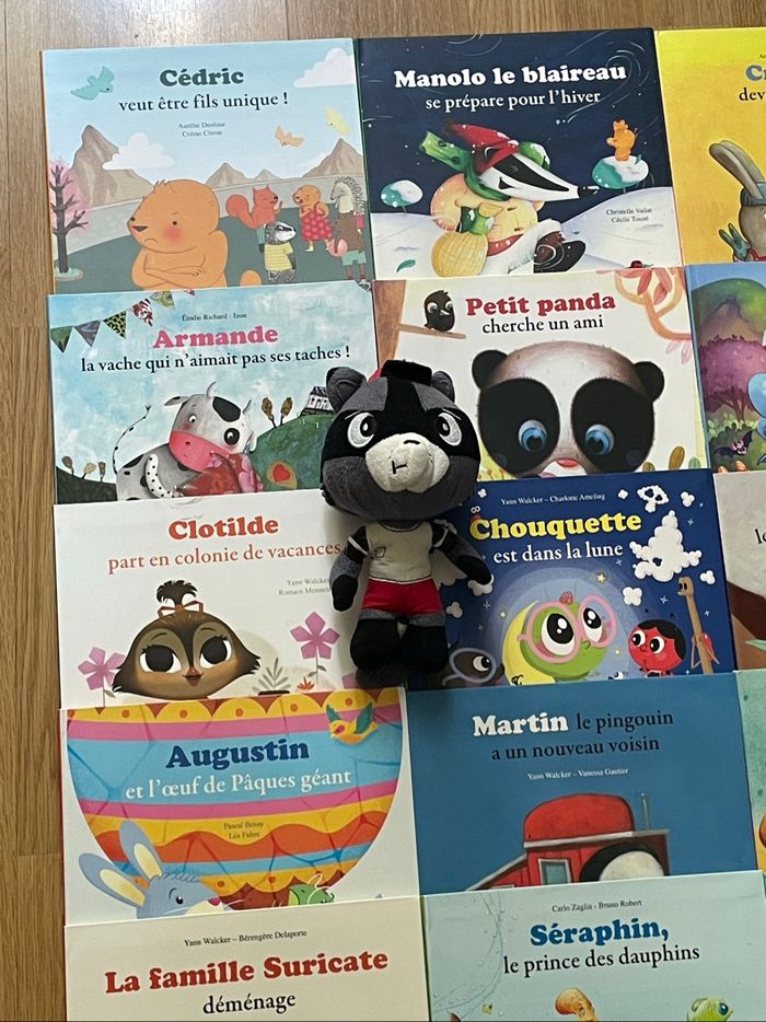 Lot 18 livres mes p’tits albums Auzou + peluche Simon - photo numéro 2