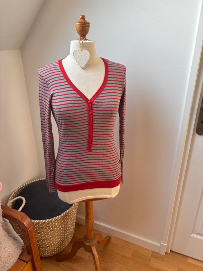 T-shirt ML - marinière - Taille 40