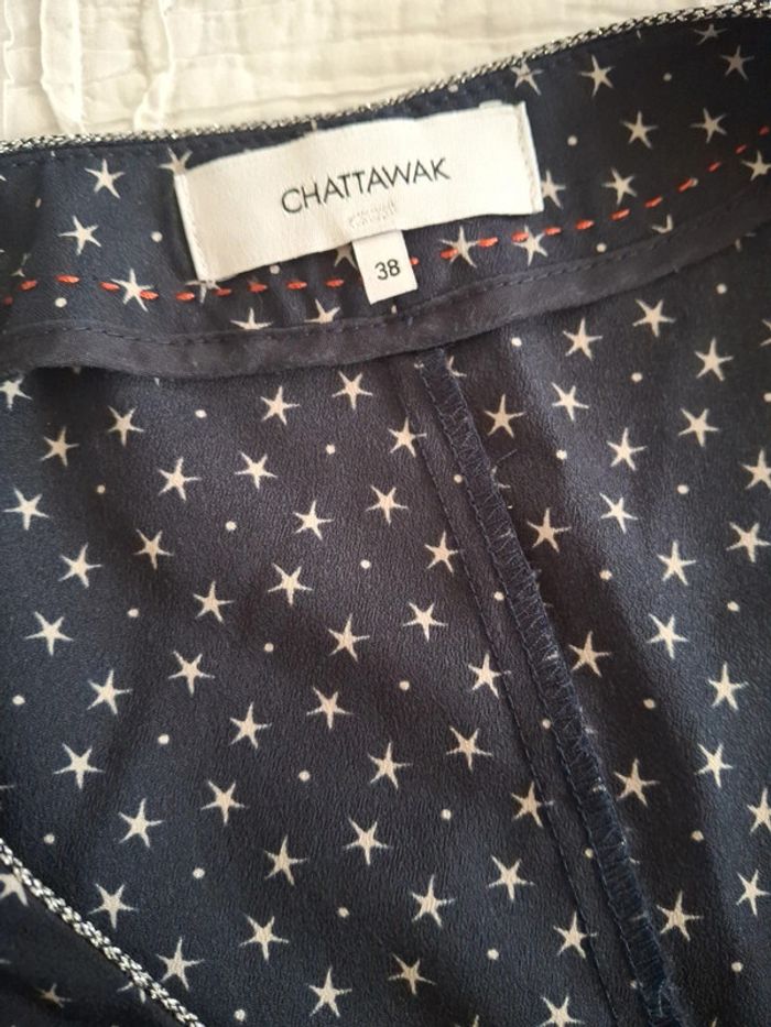 Chattawak t-shirt bleu étoiles taille 38 - photo numéro 3