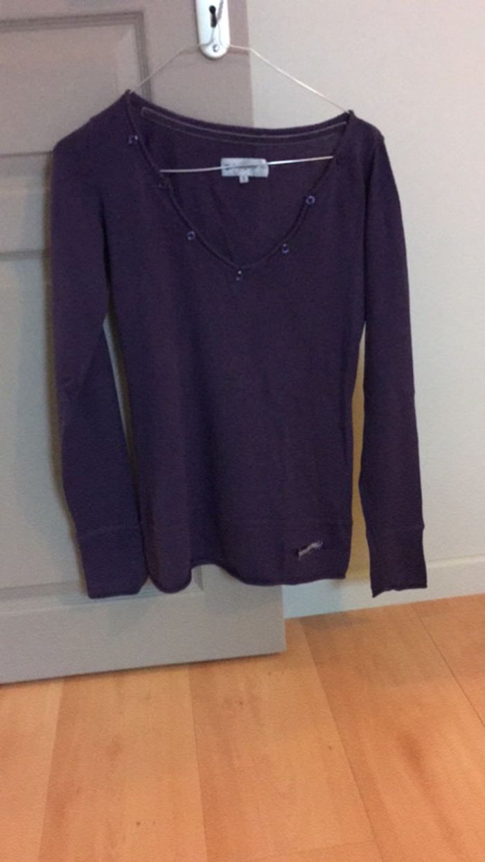 Pull col v violet