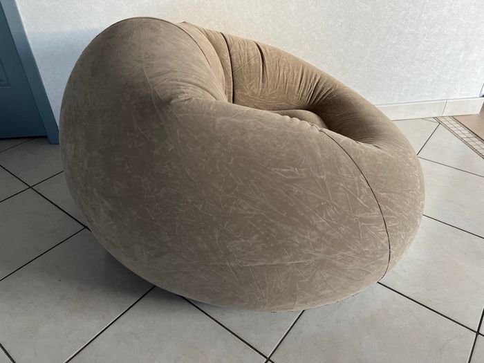 Joli pouf, gonflable taupe - photo numéro 6