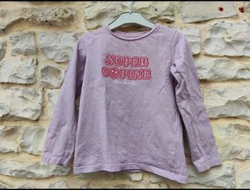 🌞T-shirt fille manches longues violet Gémo 5 ans🌞 envoie rapide aujourd'hui ou demain