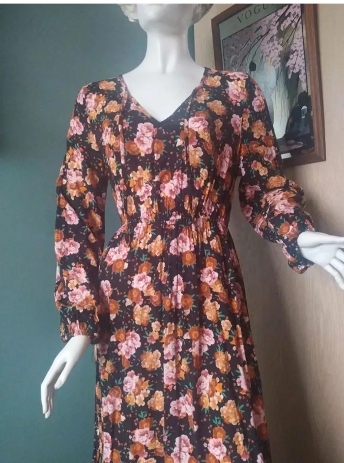 Robe longue fleurie S - photo numéro 2