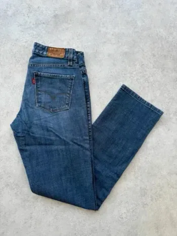 Jeans Levi's 552 W26 FR36 coupe droite bleu marine Femme Women pan549b