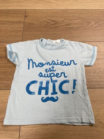 T-shirt manches courtes bleu ciel